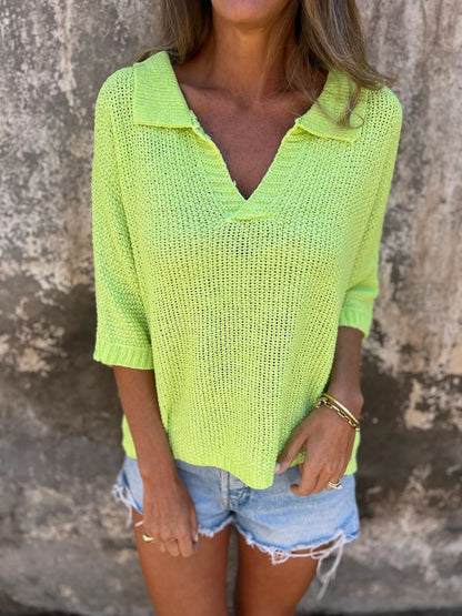 Haut Femme Maille Ouverte – Allure Naturelle