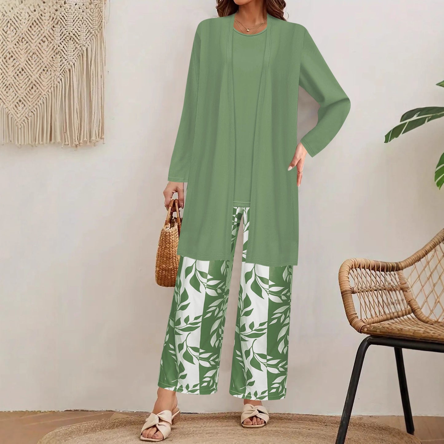 Ensemble Tailleur 3 Pièces Femme – Veste, Gilet & Pantalon Élégant