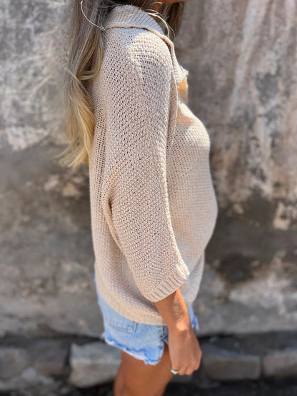 Haut Femme Maille Ouverte – Allure Naturelle