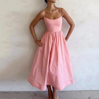 Robe d’Été Fluide à Bretelles – Légère & Féminine