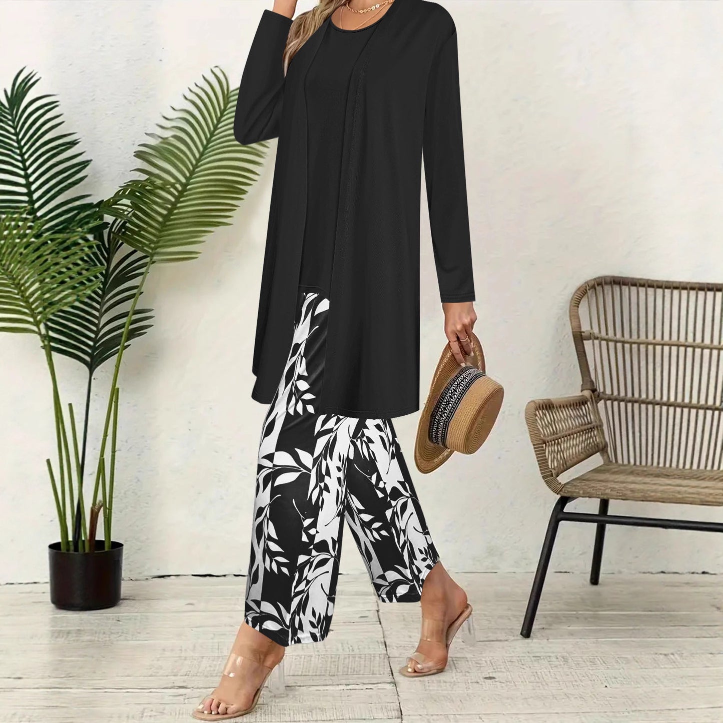 Ensemble Tailleur 3 Pièces Femme – Veste, Gilet & Pantalon Élégant