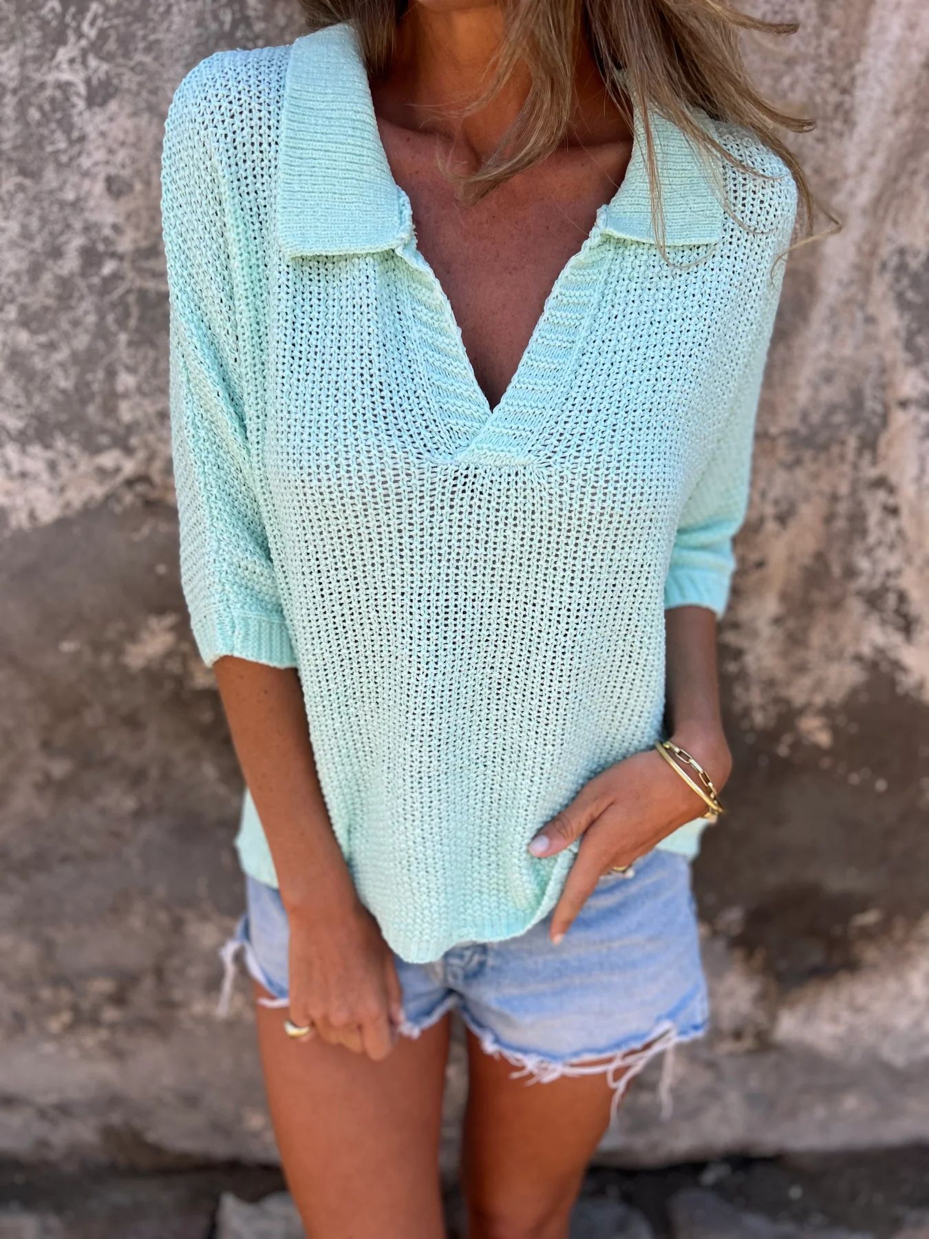 Haut Femme Maille Ouverte – Allure Naturelle