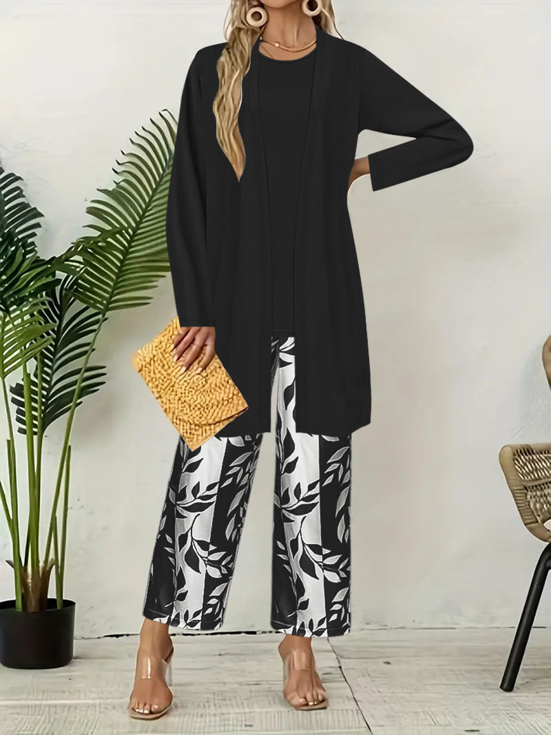 Ensemble Tailleur 3 Pièces Femme – Veste, Gilet & Pantalon Élégant